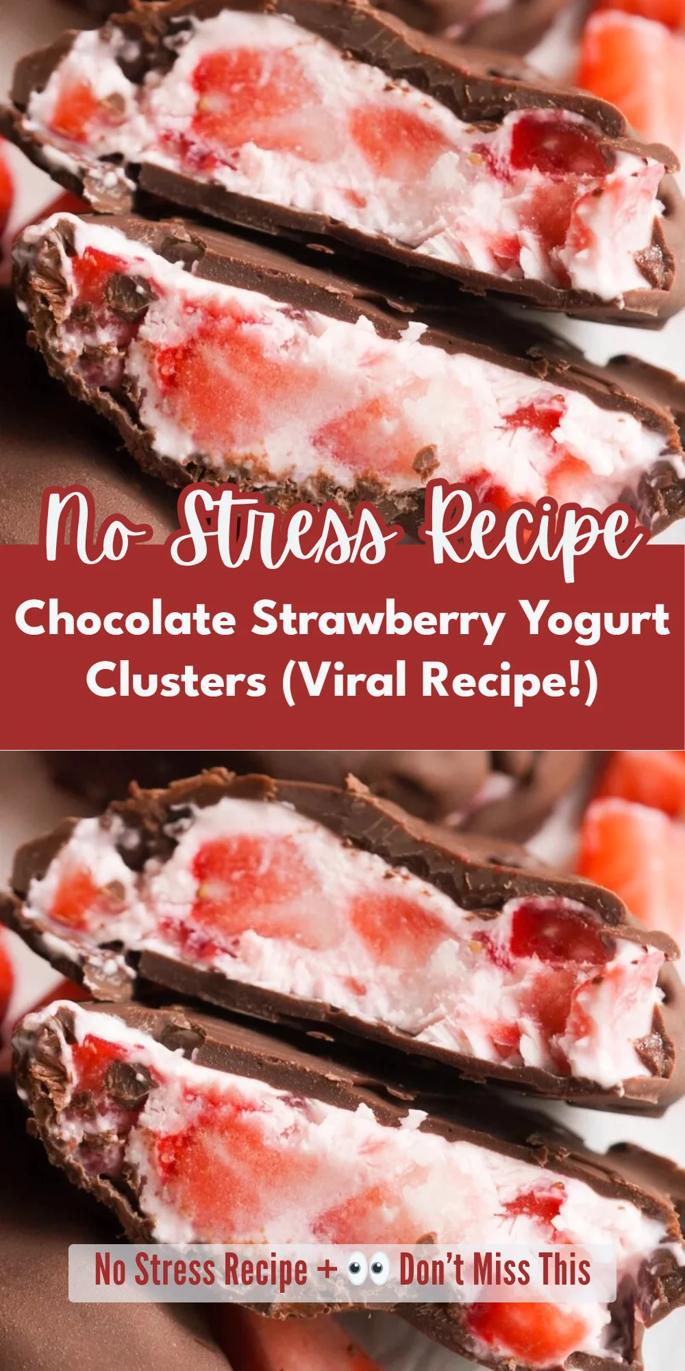Chocolate Strawberry Yogurt Clusters (Viral Recipe!)