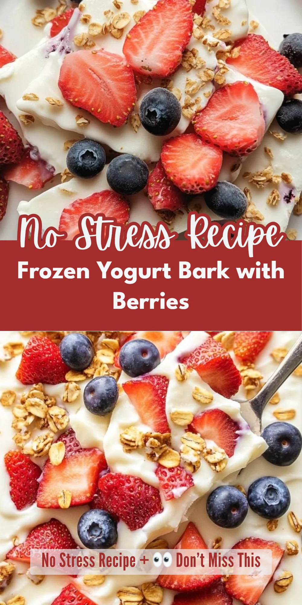 Frozen Yogurt Bark with Berries
