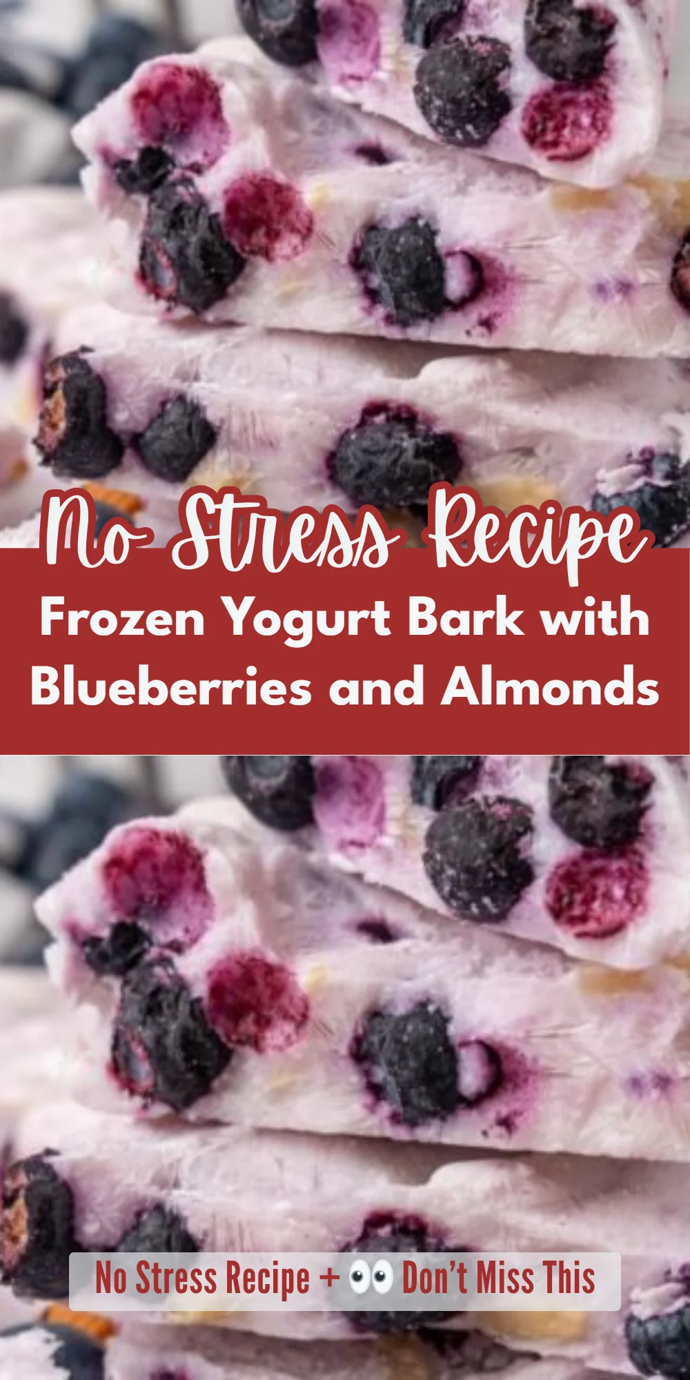 Frozen Yogurt Bark with Blueberries and Almonds