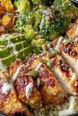 Healthy grilled chicken power bowl recipe with quinoa and vibrant veggies.