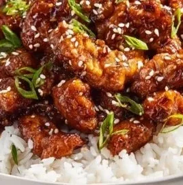 Honey Garlic Chicken Rice Bowl with vegetables and rice