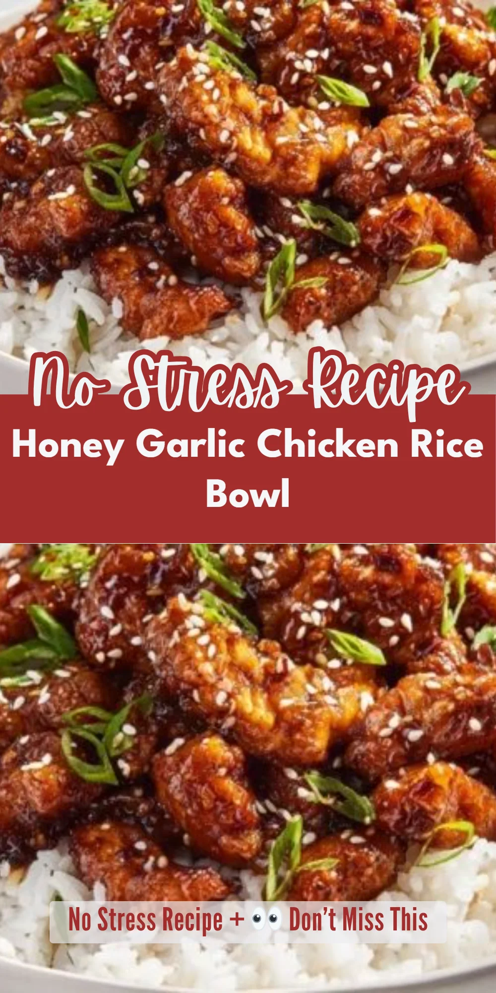 Honey Garlic Chicken Rice Bowl