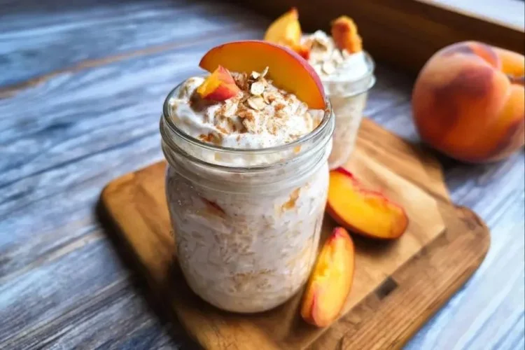 Peaches and Cream Overnight Oats