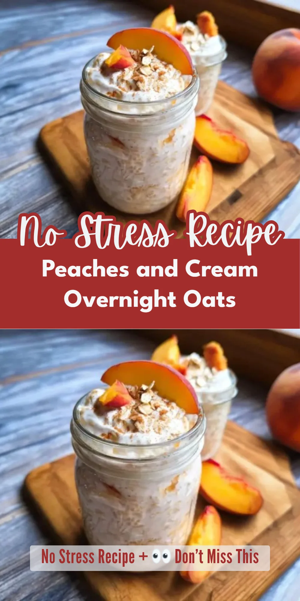 Peaches and Cream Overnight Oats