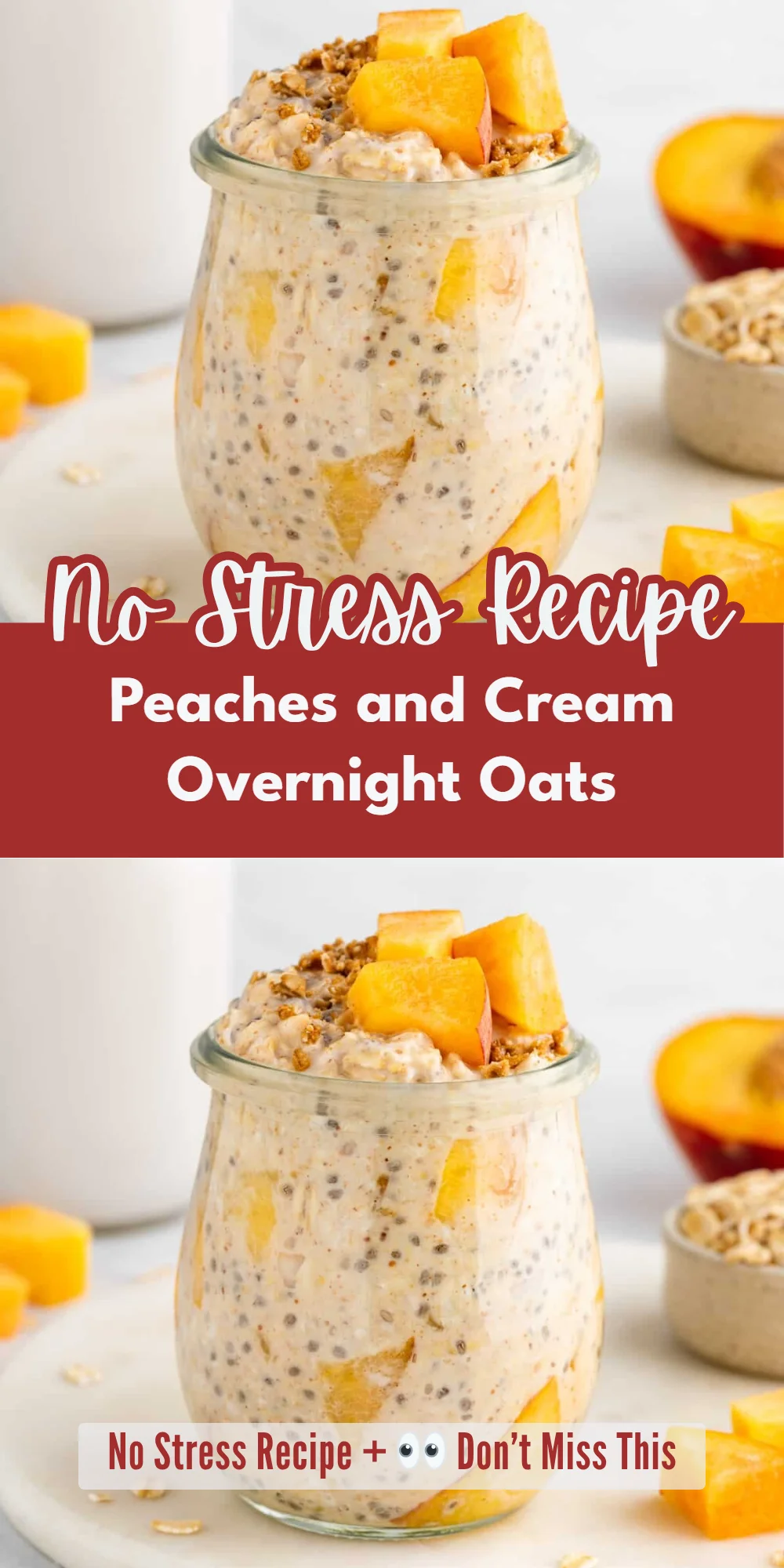 Peaches and Cream Overnight Oats