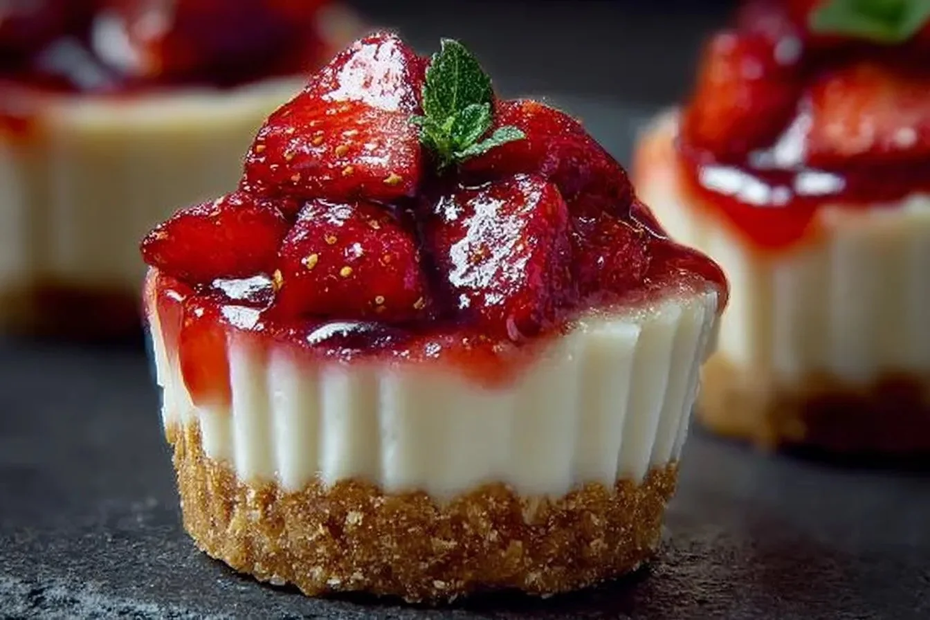 Strawberry Cheesecake Cups (No-Bake)