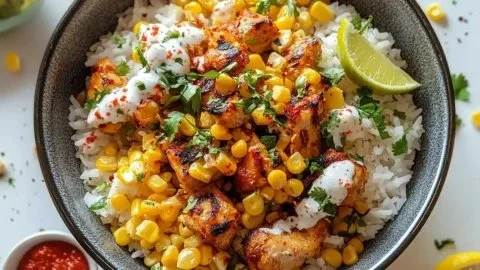 Street Corn Chicken Rice Bowl Recipe
