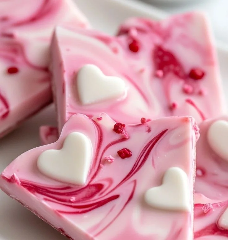 Valentine's Day Frozen Yogurt Bark
