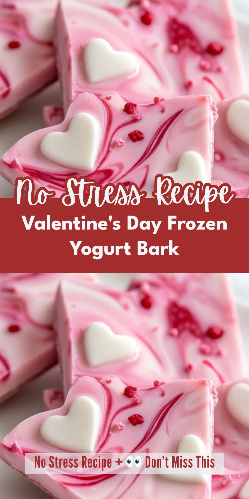 Valentine's Day Frozen Yogurt Bark