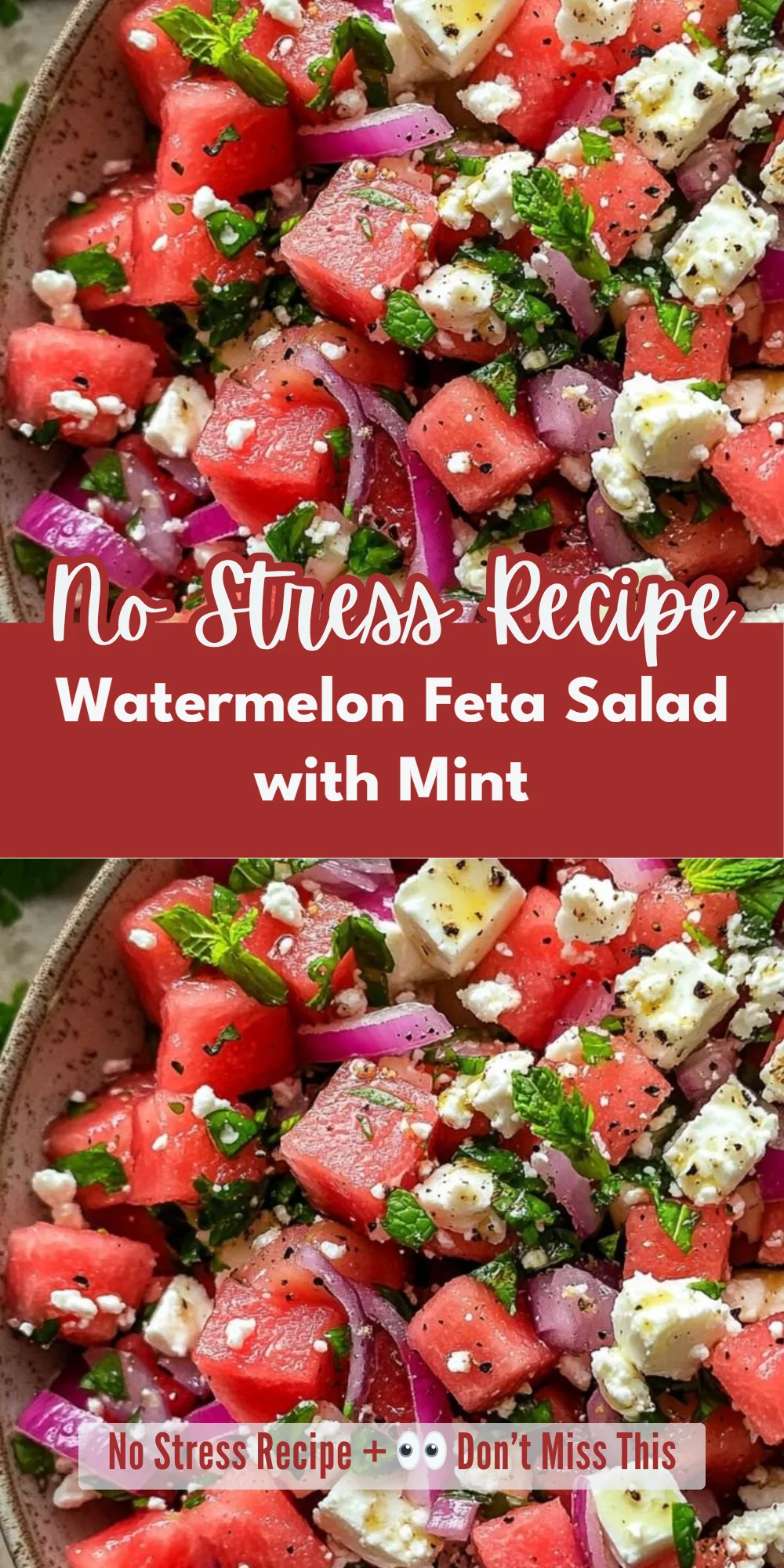Watermelon Feta Salad with Mint