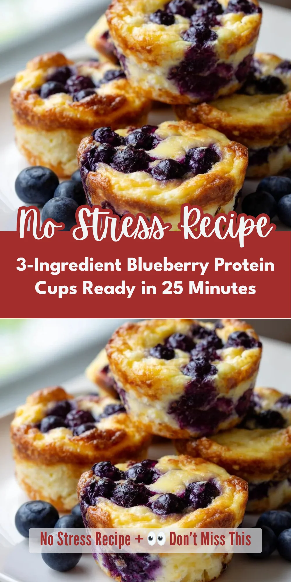 3-Ingredient Blueberry Protein Cups Ready in 25 Minutes