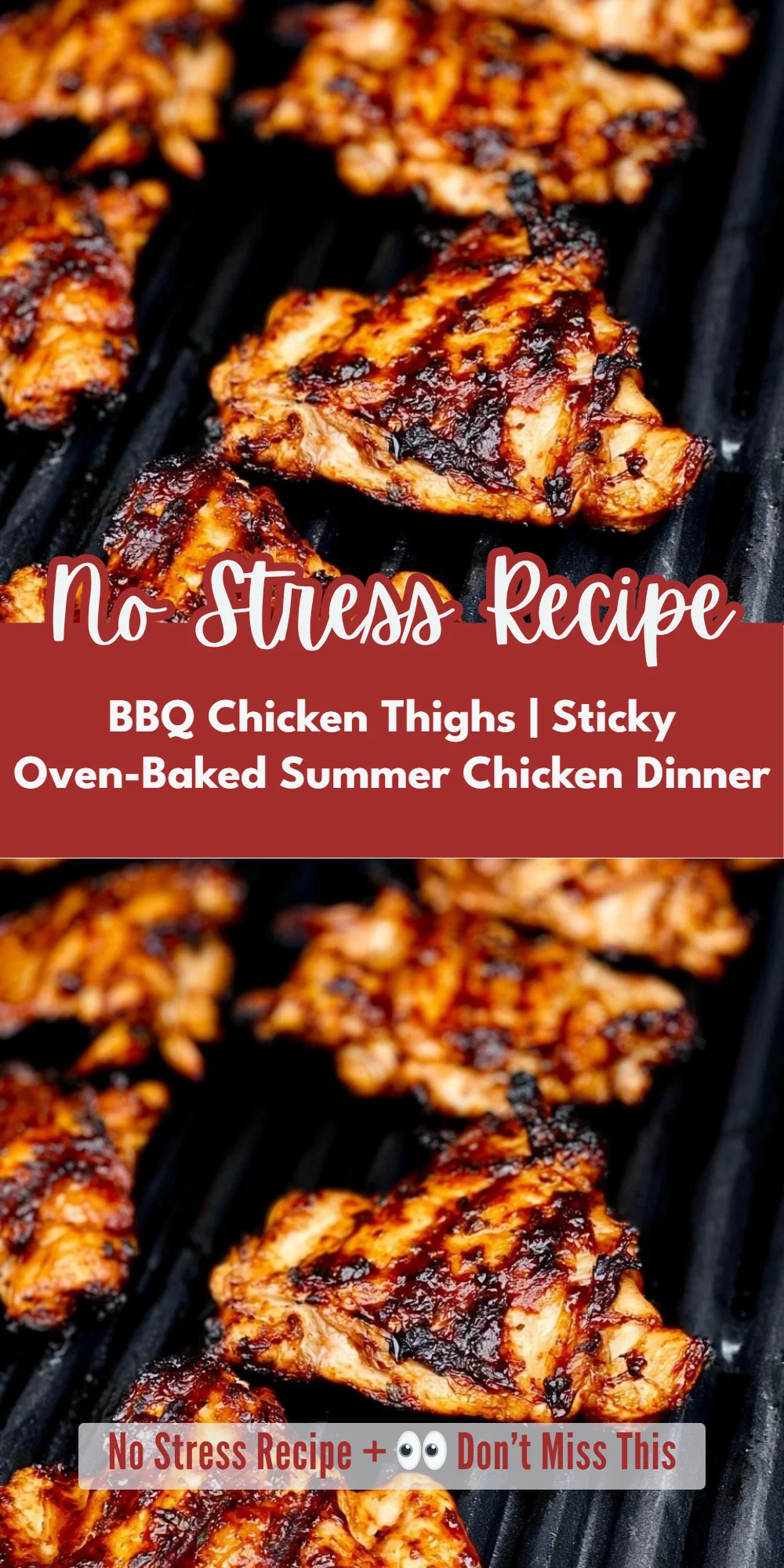 BBQ Chicken Thighs | Sticky Oven-Baked Summer Chicken Dinner