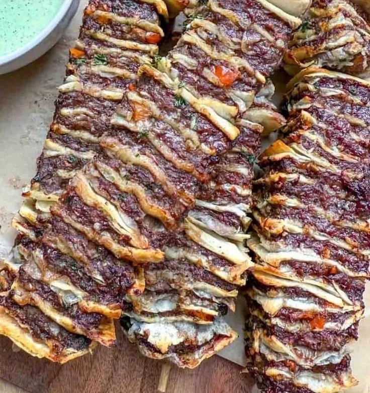Beef Kebab Skewers with Cilantro Yogurt Dip