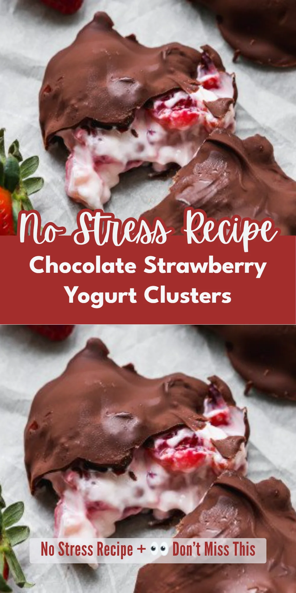 Chocolate Strawberry Yogurt Clusters