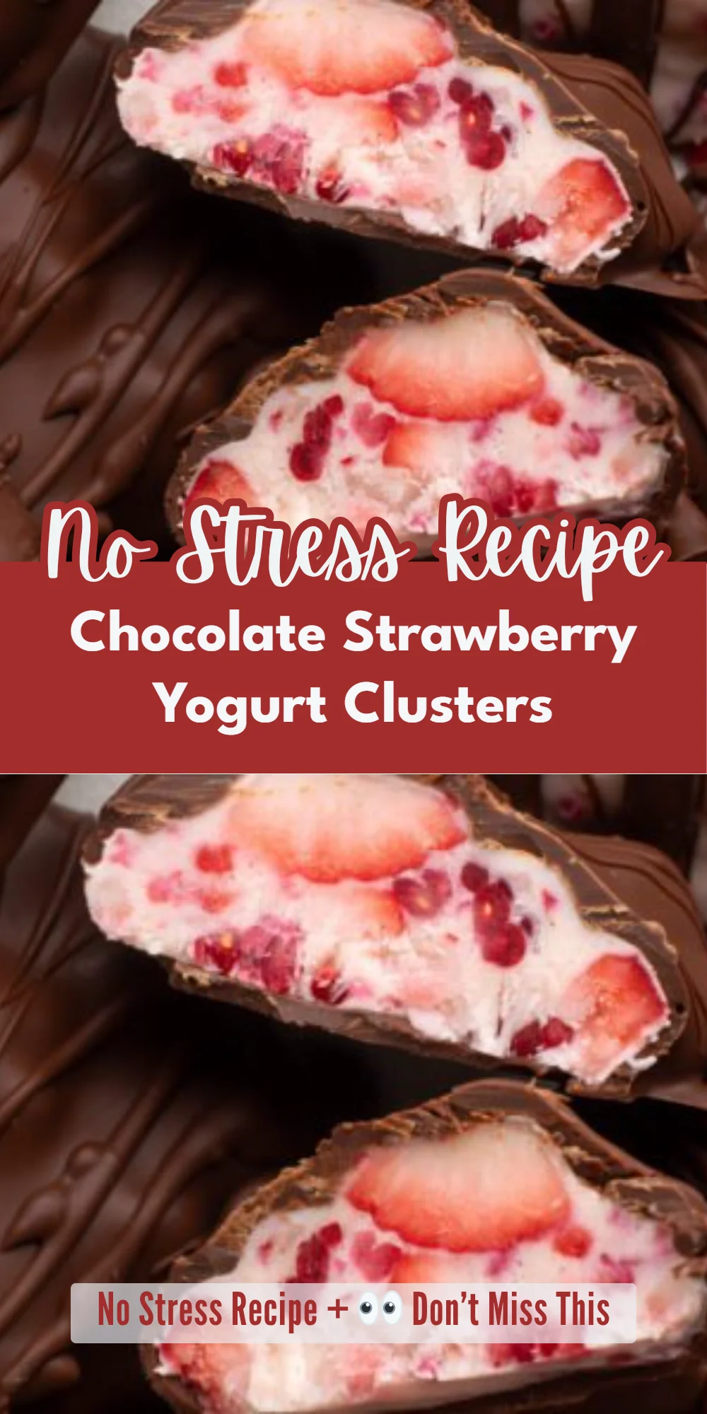 Chocolate Strawberry Yogurt Clusters