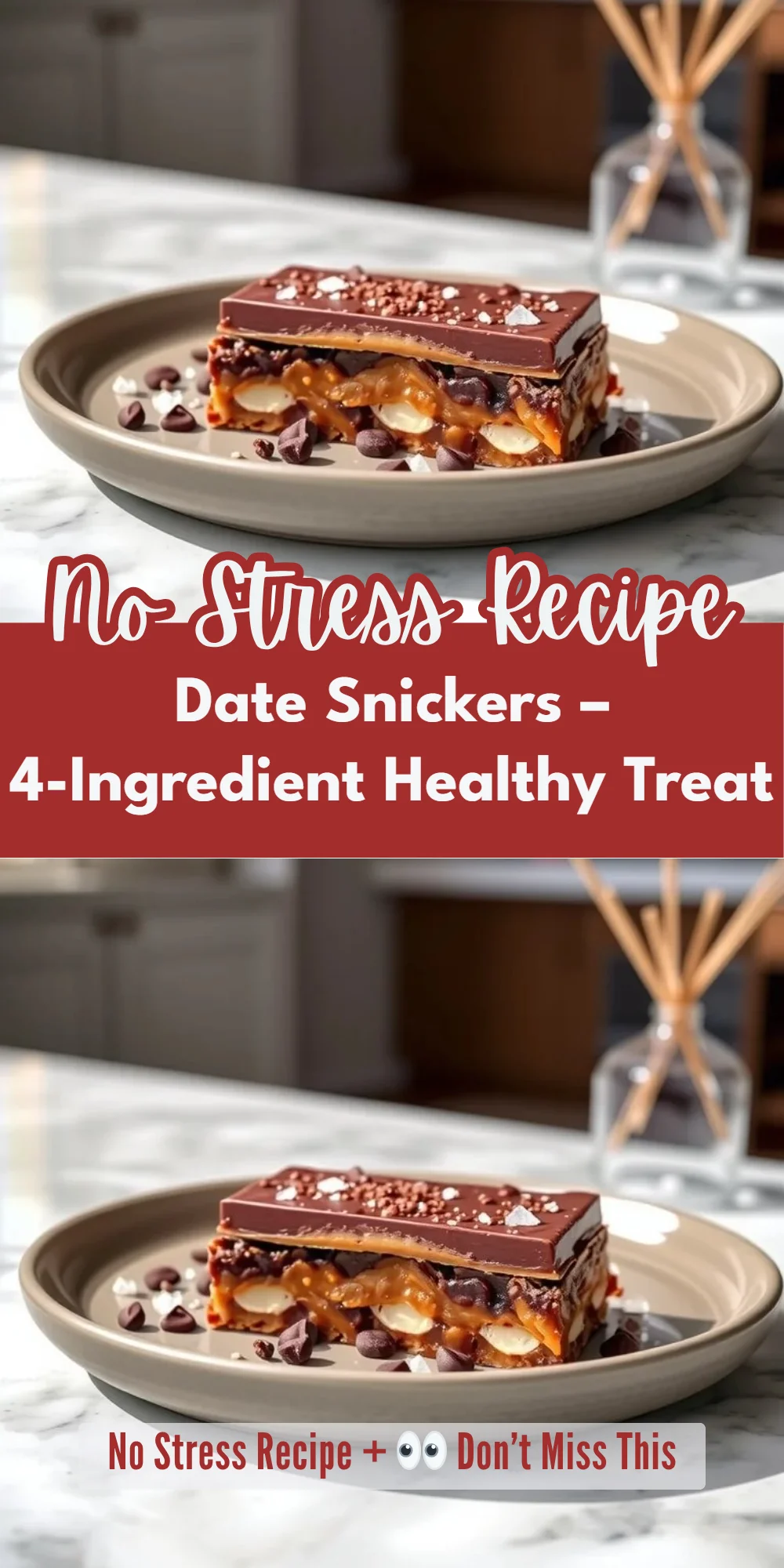Date Snickers – 4-Ingredient Healthy Treat