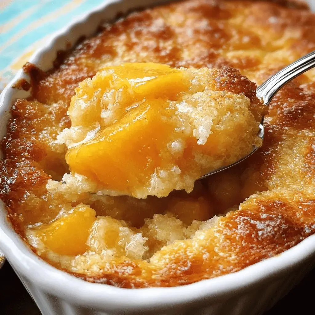 Easy Canned Peach Cobbler