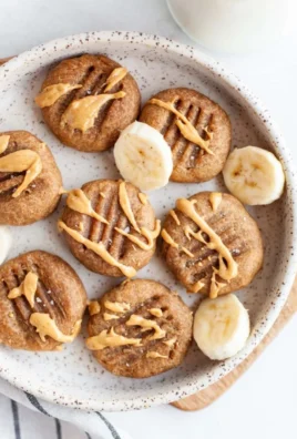 Plate of healthy peanut butter banana cookies, perfect for guilt-free snacking.