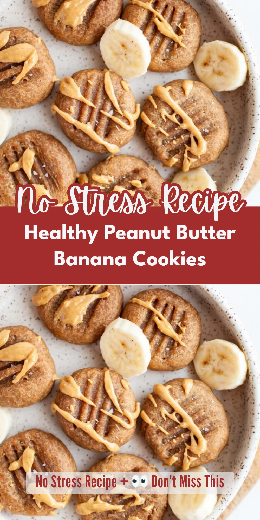 Healthy Peanut Butter Banana Cookies