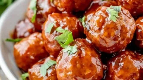 Honey BBQ Crockpot Meatballs