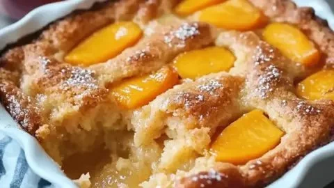 Irresistibly Easy 3-Ingredient Peach Dump Cake Delight