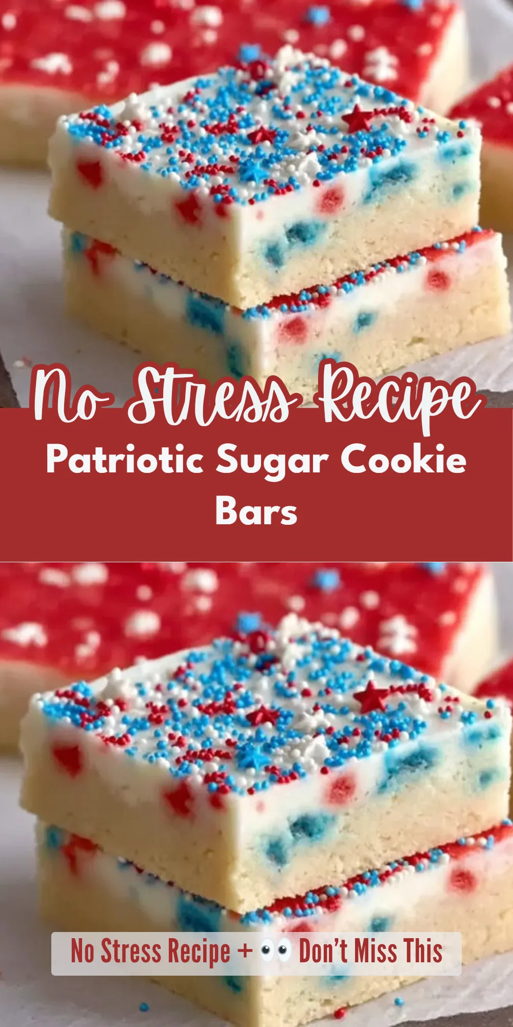 Patriotic Sugar Cookie Bars