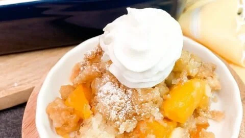 Peach Cobbler with Brown Sugar Crumble