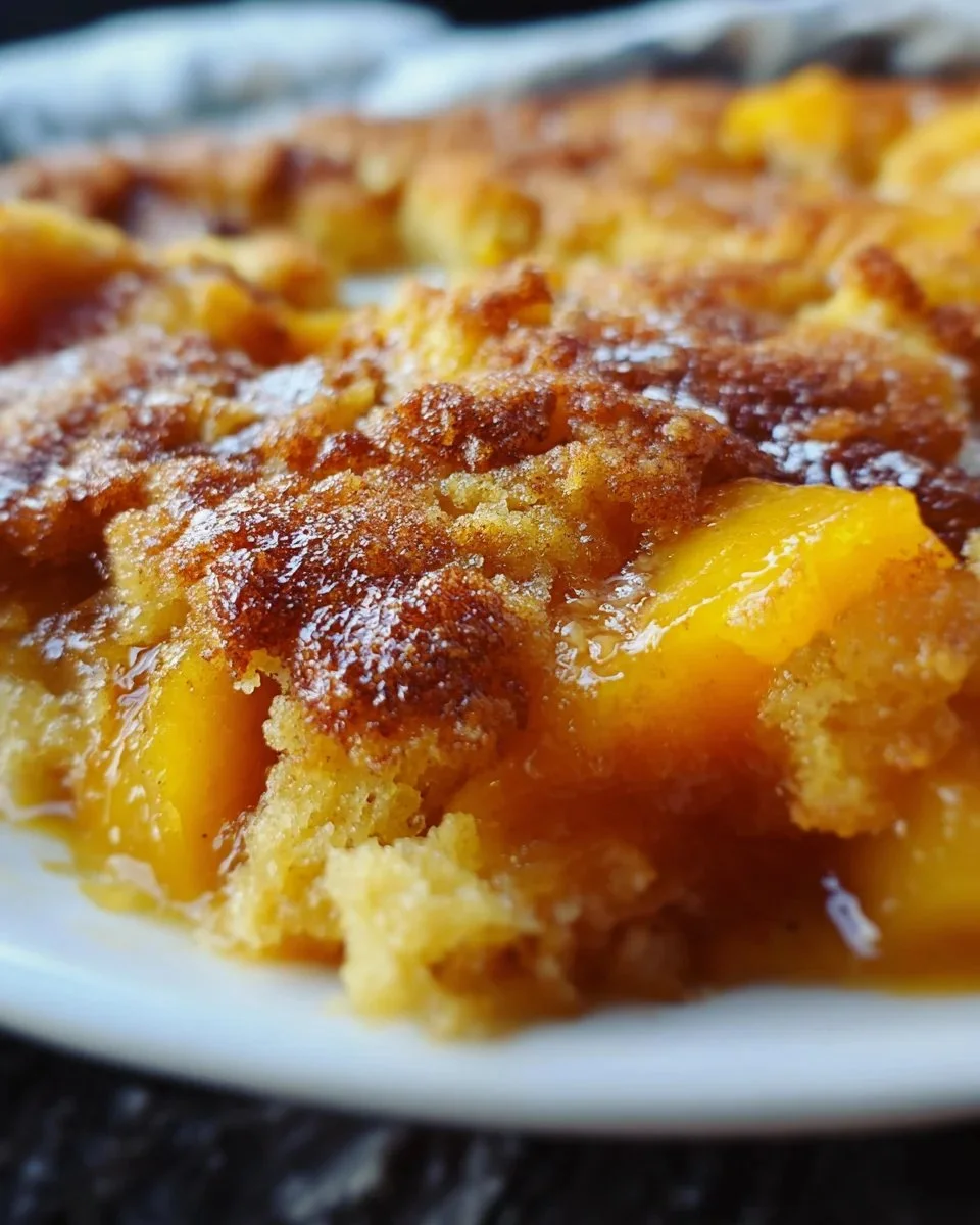 Peach Cobbler with Cake Mix