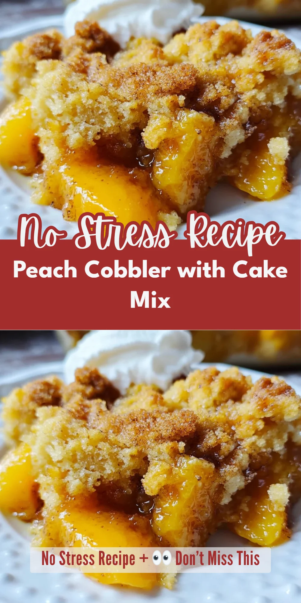 Peach Cobbler with Cake Mix