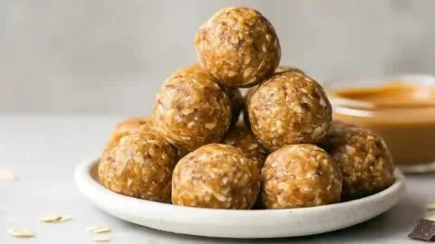Easy no-bake peanut butter protein balls recipe for a healthy snack