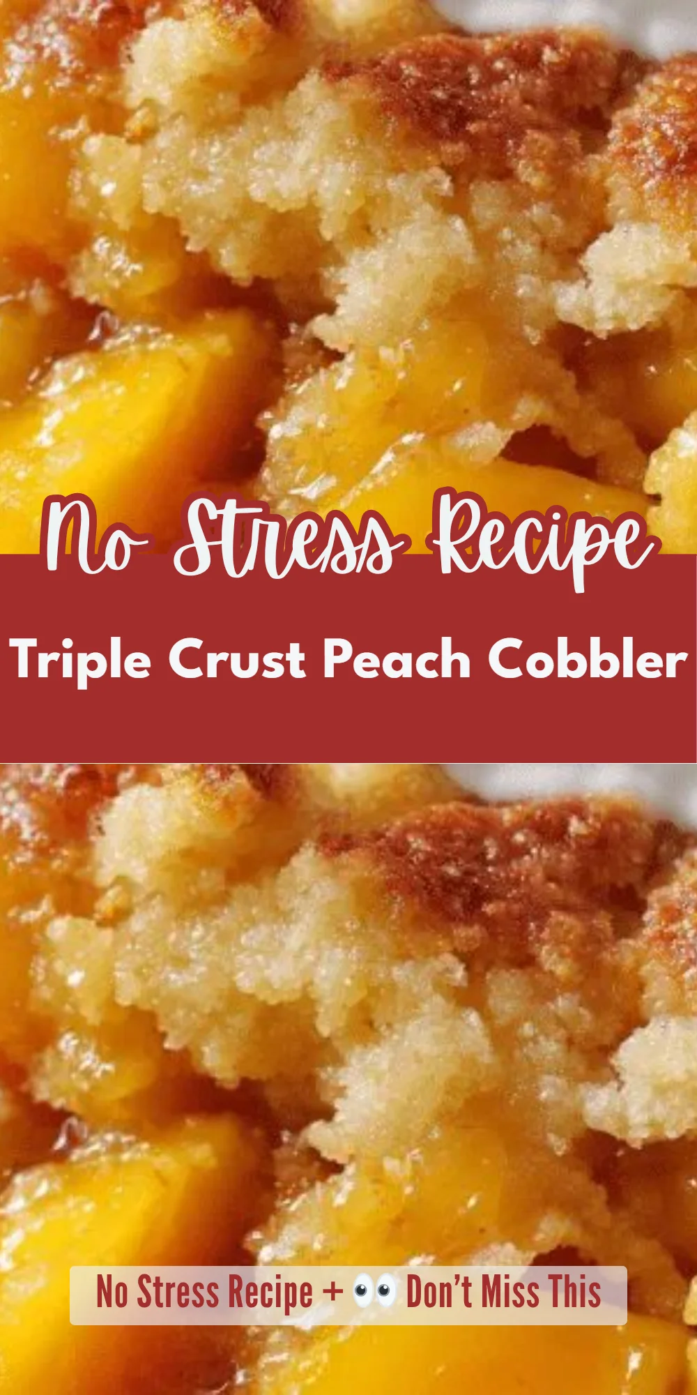 Triple Crust Peach Cobbler