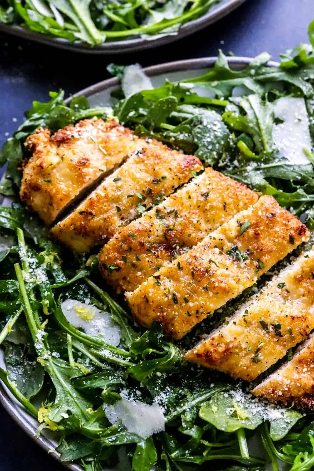 Deliciously crispy air fryer breaded chicken breast ready to serve