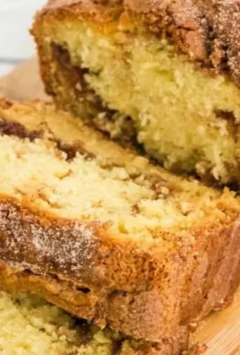 Freshly baked Amish Cinnamon Bread with a sweet cinnamon swirl