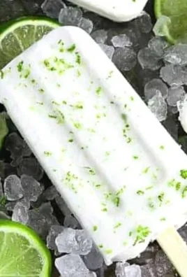 Creamy coconut popsicles served in summer, a refreshing treat