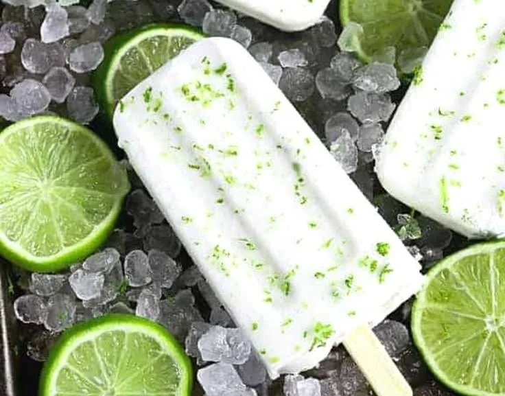 Creamy coconut popsicles served in summer, a refreshing treat