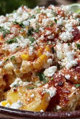Elote-style potato salad with charred corn and cotija cheese in a bowl