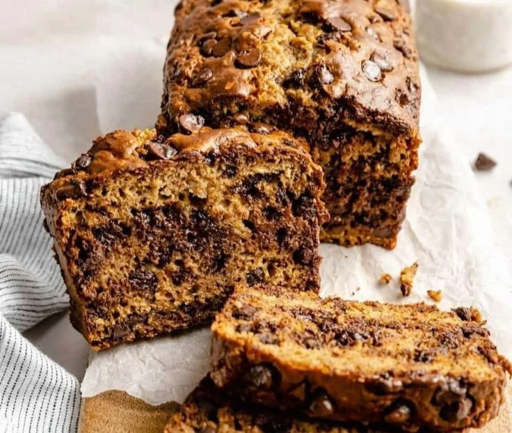 Healthy banana bread made with ripe bananas and wholesome ingredients