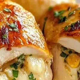 Delicious homemade Ruth’s Chris stuffed chicken on a plate
