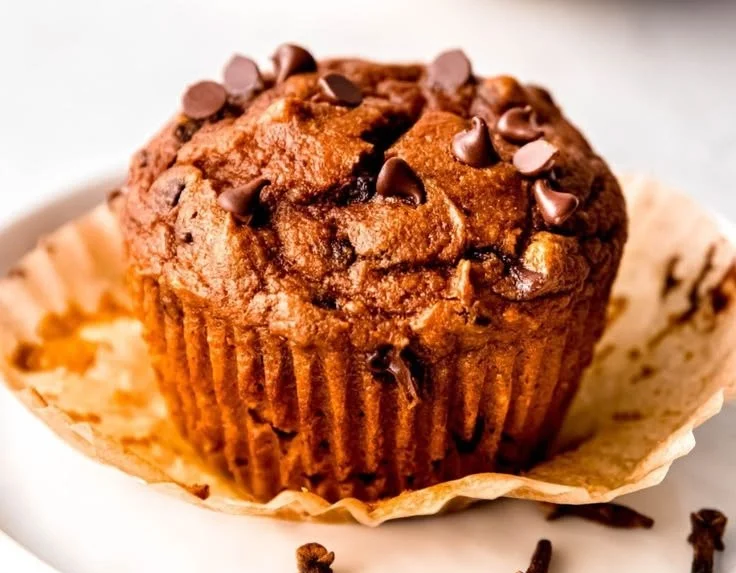 Delicious pumpkin protein muffins fresh out of the oven