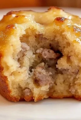 Delicious sausage pancake bites on a plate, perfect for breakfast.