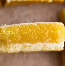 Super easy homemade lemon bars with a buttery crust and tangy lemon filling