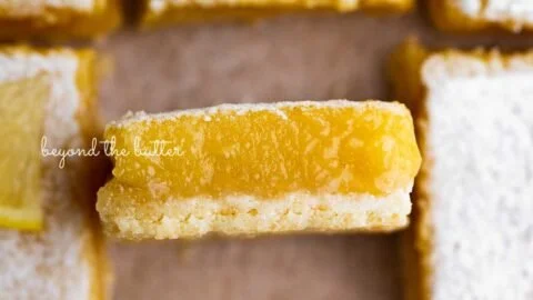 Super easy homemade lemon bars with a buttery crust and tangy lemon filling
